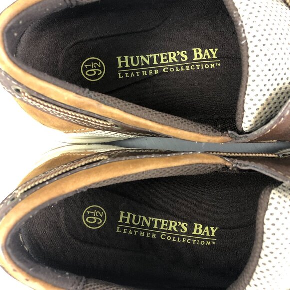 Hunter's Bay Men's Size 9.5 Leather Collection Brown Closed Toe Boat Shoes - Picture 11 of 13